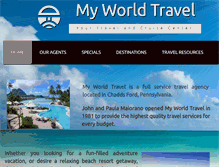 Tablet Screenshot of myworldtravel.com